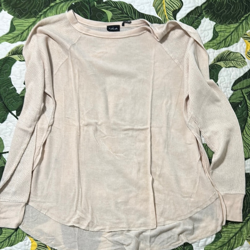Women's Cream Long Sleeve Top